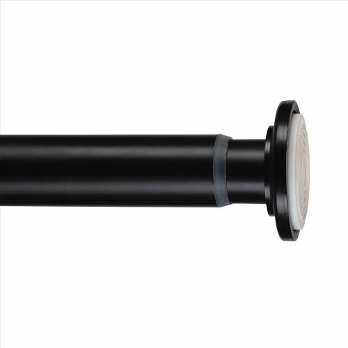 Home Details 42-74” Inch Tension Curtain Rod | Adjustable | Expandable | No Tools Required | Window Curtains | Bathroom Shower Curtains and Liner | Matte Black