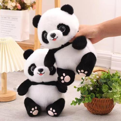 Cute Panda Stuffed Animals, 7.8'' Panda Plush Toy Birthday Christmas Valentine’s Day Gift for Kids Girlfriend (C)