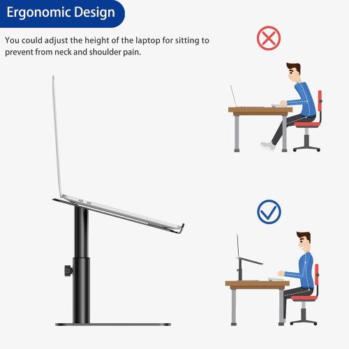New, open for inspection BESIGN LSX6N Laptop Stand, Ergonomic Adjustable Notebook Riser Holder, Computer Stand Compatible with Air, Pro, Dell, HP, Lenovo More 10-15.6 Laptops, Black