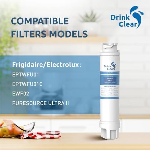 Compatible with Frigidaire EPTWFU01, Pure Source Ultra II, EWF02, Pack of 2
