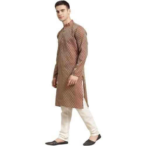 Sojanya XXL (Since 1958 Men'S Jacquard Silk Self Design Only Kurta