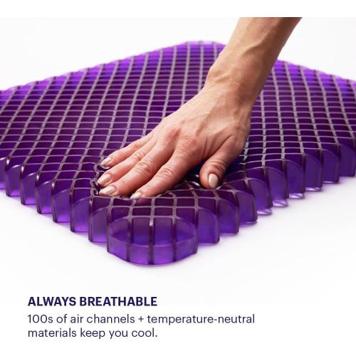 Purple Simply Seat Cushion | Pressure Reducing Grid Designed for Ultimate Comfort | Designed for Cars and Travel | Made in The USA