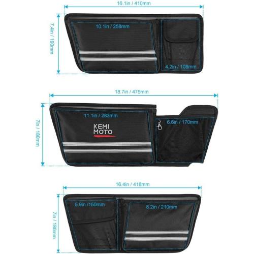 KEMIMOTO Motorcycle Rear Trunk Organizer Hard Liner Bag Compatible with Street Glide Road King Road Glide Trike 2014-2024 2025