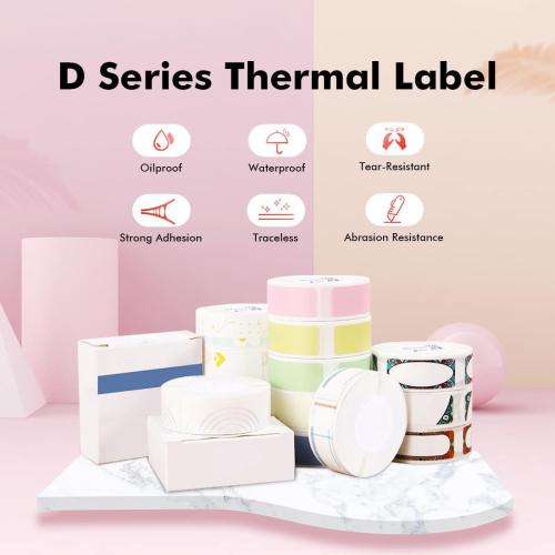 Label Maker Tape for D11/D110/D101 Printer, 2 Rolls Waterproof Adhesive Labeling Refill Paper for Niimbot D Serises Printer, 14×50mm(Heart Dot)