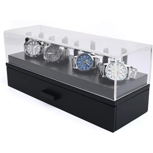 Storage Boxes Storage Boxes Elegant Wood Watch Display Box Functional Wood Watch Organizers for Four Watches Men's Watch Display Case