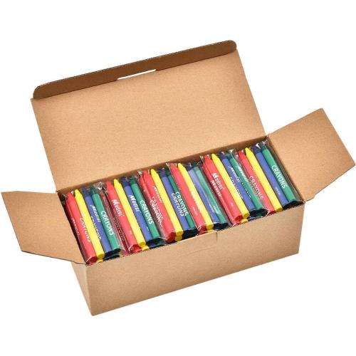 Madisi Crayons Bulk Pack, Regular Size, 4 Colors, 60 Packs, 240 Count