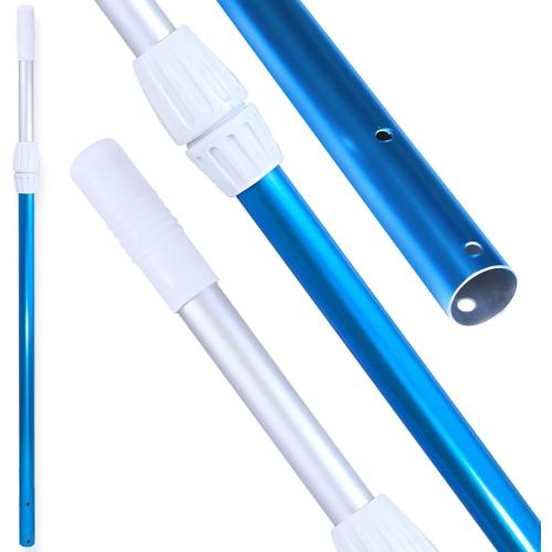 SWIMLINE HYDROTOOLS 8351 2-Piece Telescopic Pole 6 To 12 Feet Adjustable Telepole For Swimming Pool Cleaning Skimmer Nets Vacuum Heads & Brushes Step-Up Anodized Aluminum W/ Strong Grip & Lock