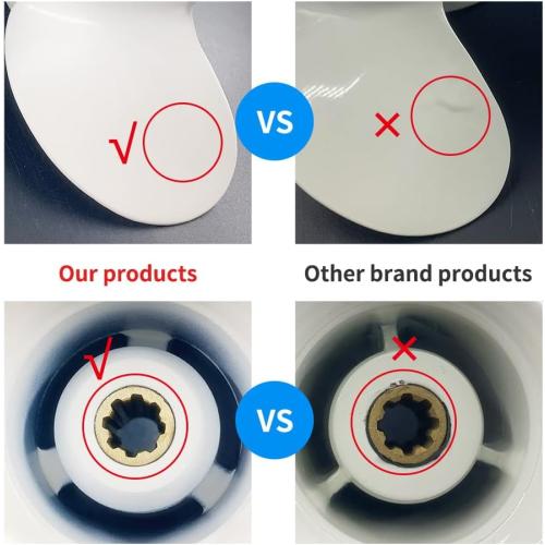 Boatman Boat Propeller fit Tohatsu Motor 8/9.8 HP,Outboard Propeller fit Tohatsu 2/4-stroke Engine,12 Tooch