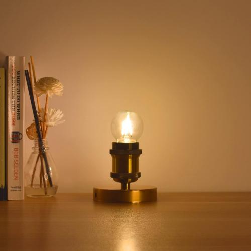 E12 LED Light Bulbs 25-Watt Equivalent (Dimmable), Warm White 2700K, 2W Vintage Clear G15/G50 Globe LED Bulb for Beside Lamp Ceiling Fan Pendant Lights Chandelier Fixture, 200 lm, 8 Pack