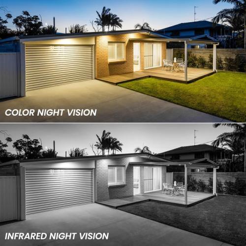 Cinnado Outdoor Camera Wireless-2.4G 2K Solar Wall Light Cameras for Home Security with AI Motion Detection, Waterproof,Motion Activated Light, Siren Cloud/SD Storage, Compatible with Alexa,S2