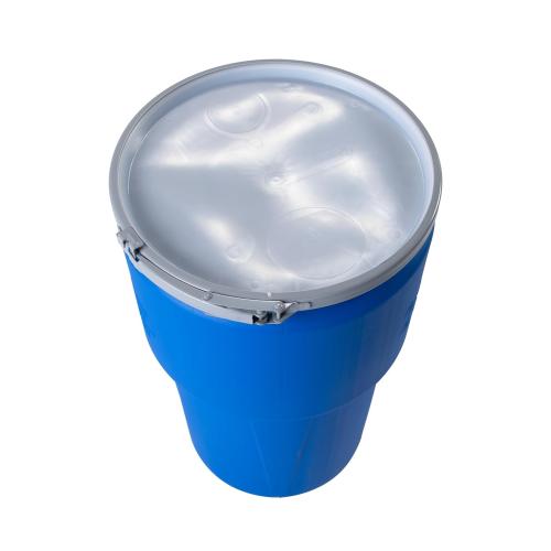 Eagle Plastic Drum, 14 Gallon Capacity, DOT Compliant, Made in USA, Blue | High-Density-Polyethylene Construction, Open Head Lab Pack Drum, Metal Lever-Lock Lid, Hazardous Material Storage, Transport