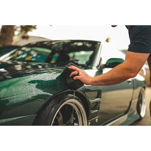 The Rag Company - Ultra Safe Sponge - Latest Foam Technology Safe for All Types of Paint and Wheel Finishes - Easy-to-Hold Ergonomic Grip for Wash Bucket and Rinseless Washing - Dark Grey