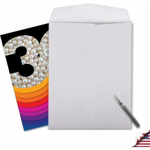 The Best Card Company - 30th Happy Birthday Card Jumbo (8.5 x 11 Inch) - 30 Years of Celebration Notecard for Birthdays, with Envelope - Bold Milestones 30 J6110AMBG