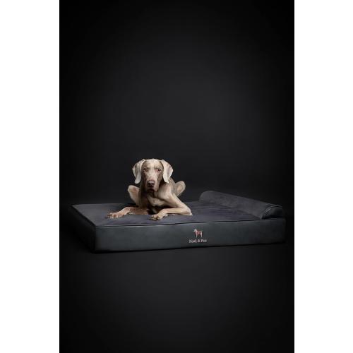 NOAH & PAW XL Dog Bed, 45x35x9.1 Inch, Orthopedic Large Dog Beds, Eggshell Memory Foam Infused with Cooling Gel, Waterproof, Machine Washable, Includes Inner Cover (Faux Leather)