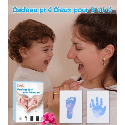 2-Pack Large Clean-Touch Ink Pads, Baby Handprints and Footprints for 0-18 Months, Inkless Hand and Footprint Kit,Baby Print,DIY Newborn Keepsake Gifts,Cat/Dog Paw Print Kit-Light Blue