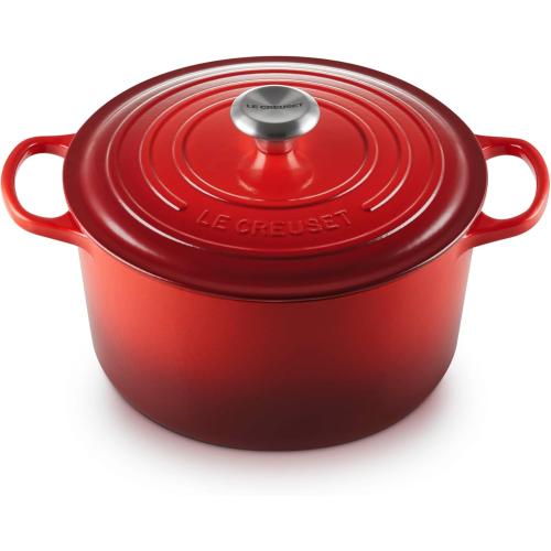 (blue) Le Creuset Enameled Cast Iron Signature Deep Round Oven, 6.5 qt., Cerise