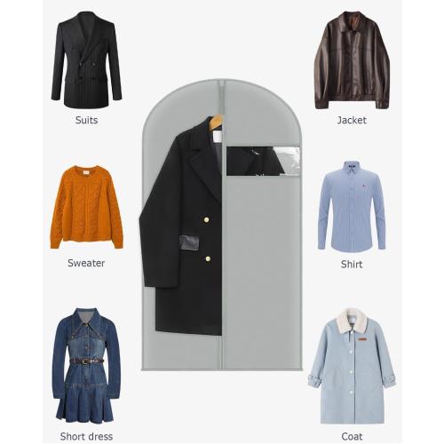Garment Bags Suit Bags for closet storage 9 Packs Garment Covers 24 x 43 Inchs for Storage Suits, T-shirts and Jackets, Suit Covers for Hanging Clothes on Closet or Travel
