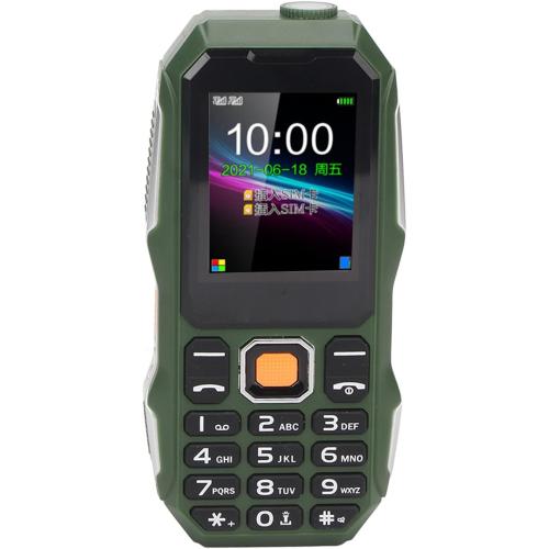 Mini Rugged Cell Phone for Senior, 1.8 Inch Drop Proof and Dust Proof Outdoor Mobile Phone, 5800mAh Battery 32MB Unlocked GSM Cell Phone (OD Green)