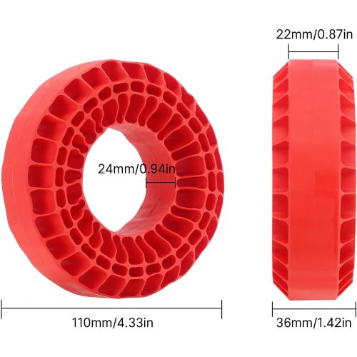 INJORA Silicone Rubber Insert Foam Fit for 118-122mm 4.75 OD 1.9 Wheel Tires(Large Red)