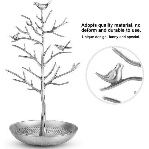 Fashion Jewelry Display Stand Money Tree Earrings Necklace Hanging Jewelry Display Storage Tools(Antique Sliver)