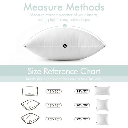 Size Small Color White MIULEE Standard Size Set of 2 Throw Pillow Inserts, Nowoven Decorative Pillow Inserts for Living Room