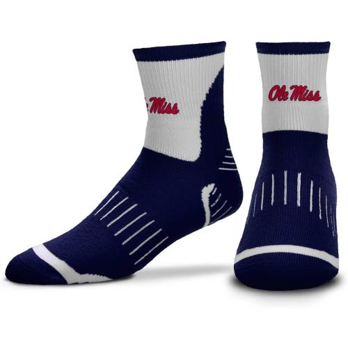 For Bare Feet Adult NCAA Surge Quarter Length Crew Socks - All Weather Performance - Men & Women - Enhance Your Team Footwear