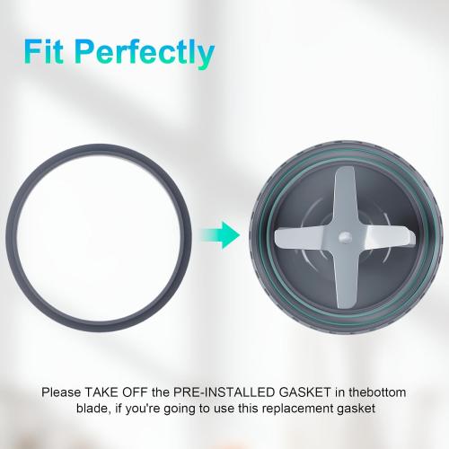 2-Pack Replacement Extractor Blade, Fit for NutriBullet 600w/ 900w Pro Series Blender with Food-grade Silicone Rubber Gaskets Seal Ring for NutriBullet Blender Blade Replacement Parts