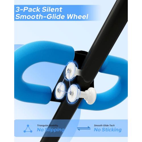 AB Machine Ab Workout Equipment, Adjustable Ab Trainer Machine for Abs Workout at Home Gym, Foldable, Knee Protection