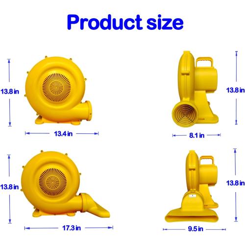 Air Blower, Inflatable Bounce House Blower, 520W Air Blower for Inflatable Bounce House, Outdoor/Indoor Water Slide, Perfect for Bounce House, Air Sofa, Floor Fan, Dryer