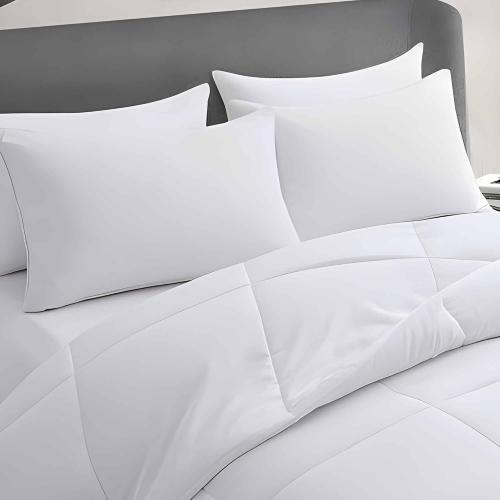Ultra Thin Flat Soft Bed Pillows Queen Size Set of 2 Pack for Sleeping 20x30, Hypoallergenic Skin Friendly Machine Washable