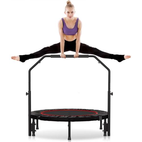 Rebounder Trampoline for Adult,460 LBS Mini Trampoline for Adults with Bar,Exercise Trampoline Indoor/Outdoor Use,40 inch Fitness Rebounder