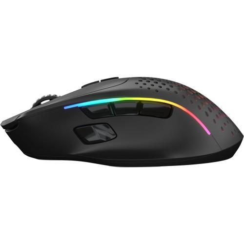 Glorious Gaming Model I 2 Wireless Gaming Mouse - Hybrid 2.4Ghz & Bluetooth, 75g Superlight, 9 Buttons (2 Swappable), RGB, PTFE Feet, MMO/MOBA/FPS, Long Battery Life, Side Thumb Rest - Black