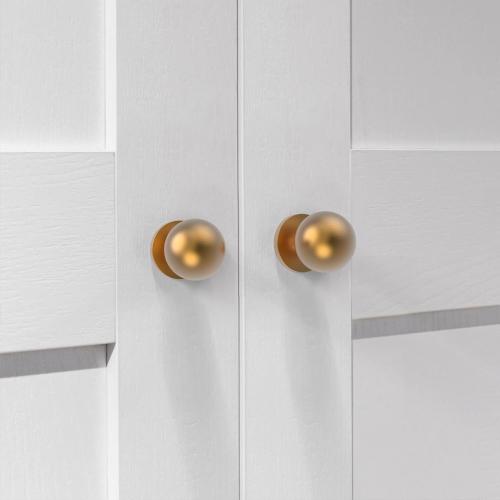 FILTA 10 Pack 1Inch(27mm) Diameter Round Solid Ball Champagne Bronze Cabinet Knobs Drawer Pulls Cabinet Hardware for Kitchen Cabinets and Bathroom Cabinets