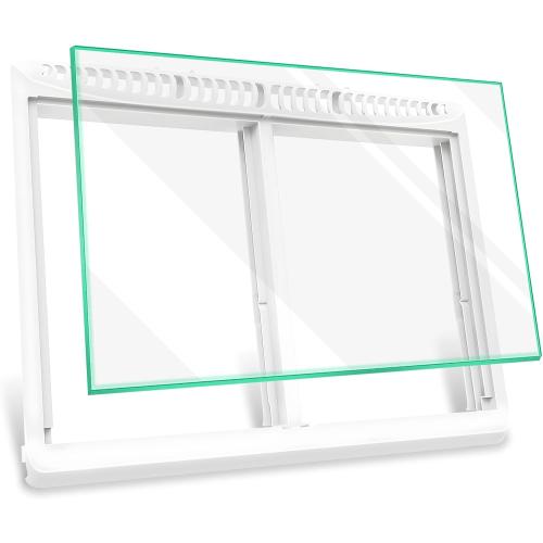 UPGRADED 240364701 Refrigerator Crisper Drawer Cover Frame with 240350608 Crisper Glass Replacement Compatible with Frigidaire Refrigerator Crisper Drawer Replacement, Fridge Crisper Pan Drawer Cover
