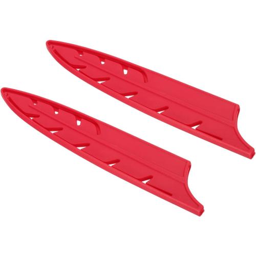 PATIKIL ABS Safety Knife Cover Sleeves for 8 Chef Knife, Universal Chopping Edge Guard Blade Protector Sheath for Kitchen Bar, Red, 19.7cm L, Pack of 2