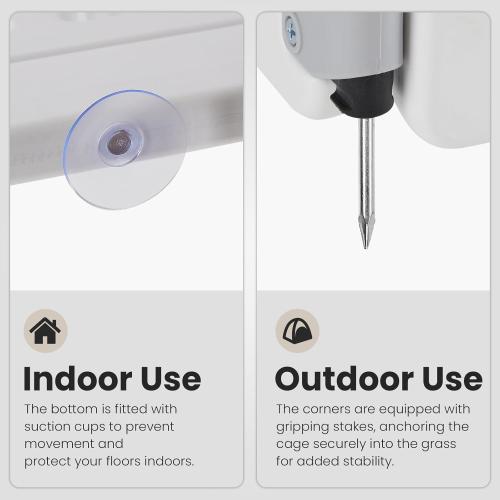 Sweetcrispy Plastic Dog Playpen - 6-Panel 24 Expandable & Durable Pet Fence for Medium Dogs - Indoor & Outdoor Portable Puppy Playpen with Secure Locking Door, White