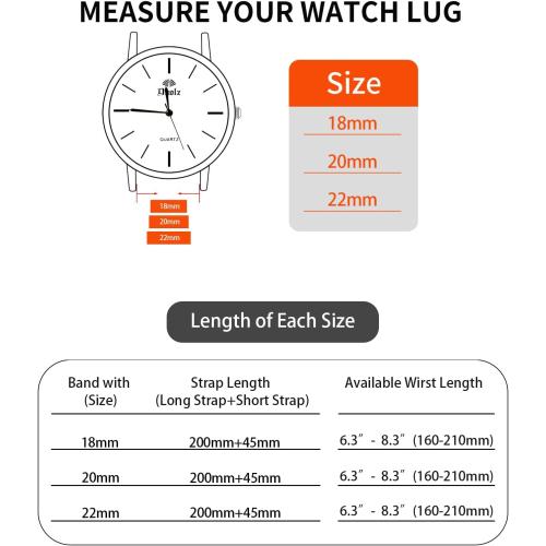 Nylon Sport Watch Band - Black Quick Release Watch Straps for Men Women - Athletic Military Smart Watch Bracelet Replacement - Correa para Reloj Hombre - 18mm 20mm 22mm