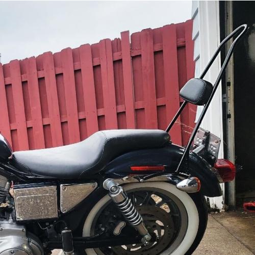 Wsays 21 Tall Passenger Backrest Sissy Bar Classic Styled Gloss Black Compatible with Harley Sportster XL 883 1200 1996-2003