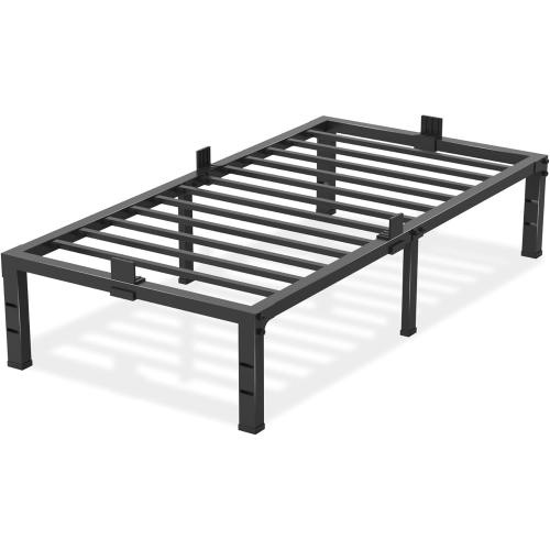 Twin Bed Frames 12 inch High 3500 lbs Heavy Duty Metal Platform Mattress Foundation with Steel Slat Support/No Box Spring Needed/Noise Free/Non-Slip/Easy Assembly