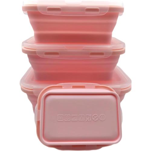 Collapsible Food Storage Containers (pink)
