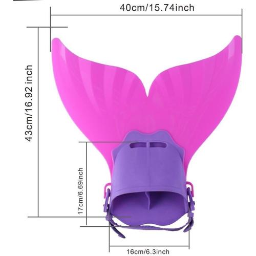 Adjustable Mermaid Swim Fin for Swimming Training Girl ,Boys ,Kids ,Children by AIWANK