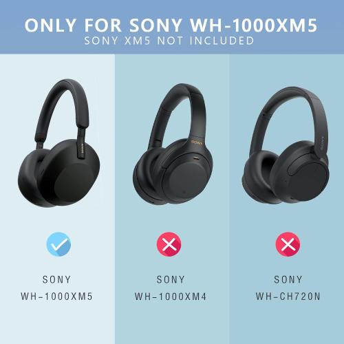 Silicone Case for Sony WH-1000XM5, Sony xm5 Wireless Headphones Protective case Cover (Midnight Blue)