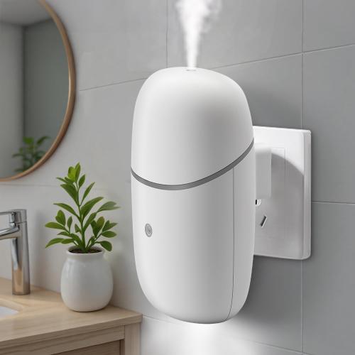 Plug in Waterless Diffuser, 500 Sq. Ft Coverage, Plug in Essential Oil Diffuser & Small Wall Diffuser with Low/High and Off Switch and Auto Night Light-A827