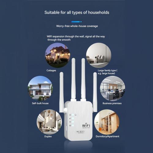 WiFi Extender with Ethernet Port, Cover up to 4500 Sq.ft & 30 Devices, WiFi Range Extenders Signal Booster for Home, Wireless Internet Signal Amplifier.