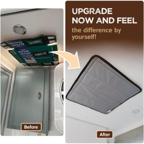 Living in a Bubble Magnetic Insulated Blackout MaxxAir Fan Cover for Sprinter, RVs and other Campervans, Universal Size, Snug Fitting RV Roof Vent Covers for Privacy, Fantastic Fan Vent Insulator