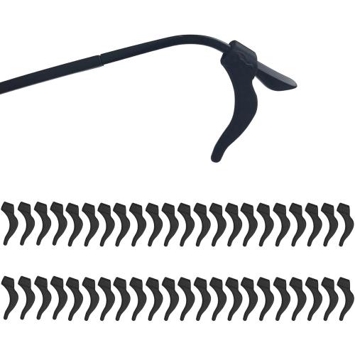 YINGFENG 22 Pairs Black Silicone Eyeglass Ear Grip with Storage Box, Anti Slip Eyeglass Retainer, Premium Silicone Ear Hook, Never Worry About Missing Your Glasses or Sunglasses Again