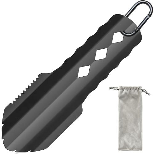 Ultralight Backpacking Trowel, Poop Shovel Shovel & Camping Tool, Black