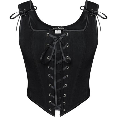 SCARLET DARKNESS Women's Renaissance Corset Tops Vintage Lace Up Overbust Bustier Bodice size 12