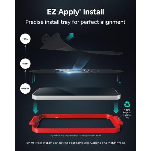 ZAGG Glass  Screen Protector for iPhone 16/15 – 3X Stronger Tempered Glass with Reinforced Edges, Scratch & Smudge Resistant, InvisibleShield, Easy Installation