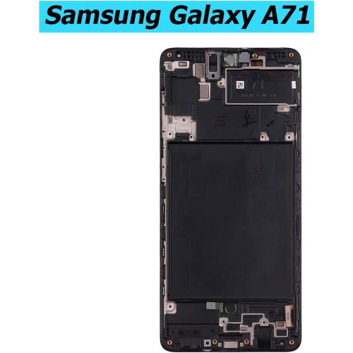 Vvsialeek Replacement AMOLED Display Compatible with Samsung Galaxy A71 A715 SM-A715F 2019 6.7 inch LCD Digitizer Touch Screen Assembly Frame with Toolkit (Black)…
